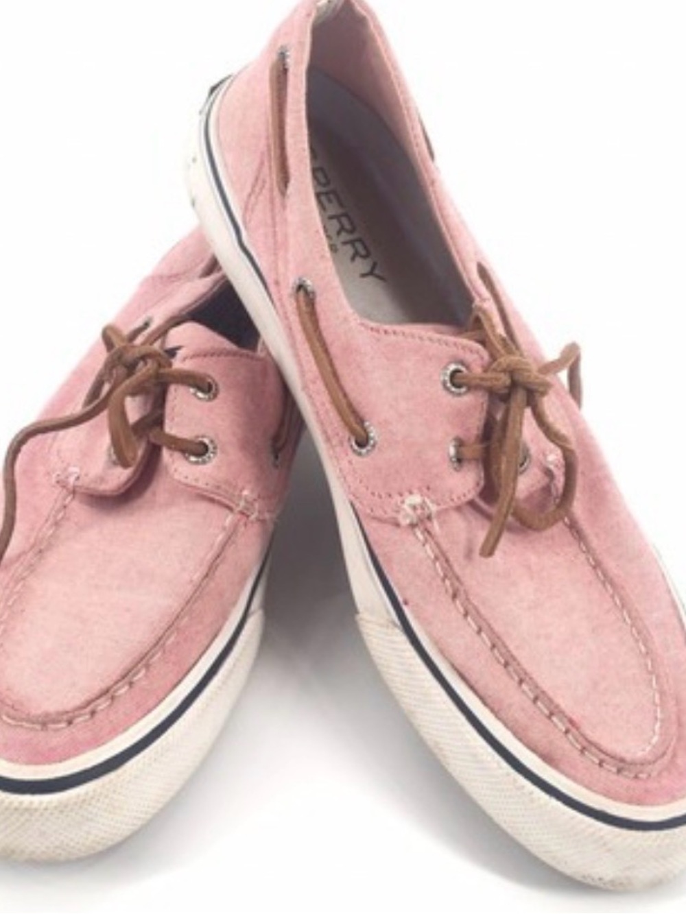 Sperry Men's Pink Suede Moc-Toe Boat Shoes